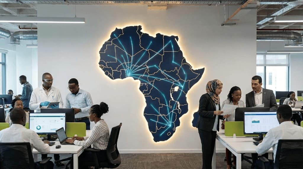 Academia and domain experts collaborating in a technology transfer workspace